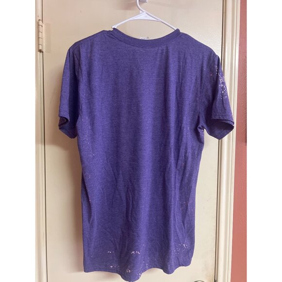 Gliden M Crew Neck Graphic Tee purple, we run this town cowboy tshirt Tee - Picture 5 of 5